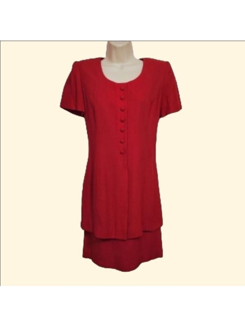 Petite Sophisticate Red Dress Petite Size 2